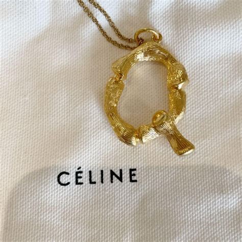 celine necklace letter v|celine letter necklace buy online.